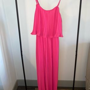 Pink Pleated Jumpsuit
